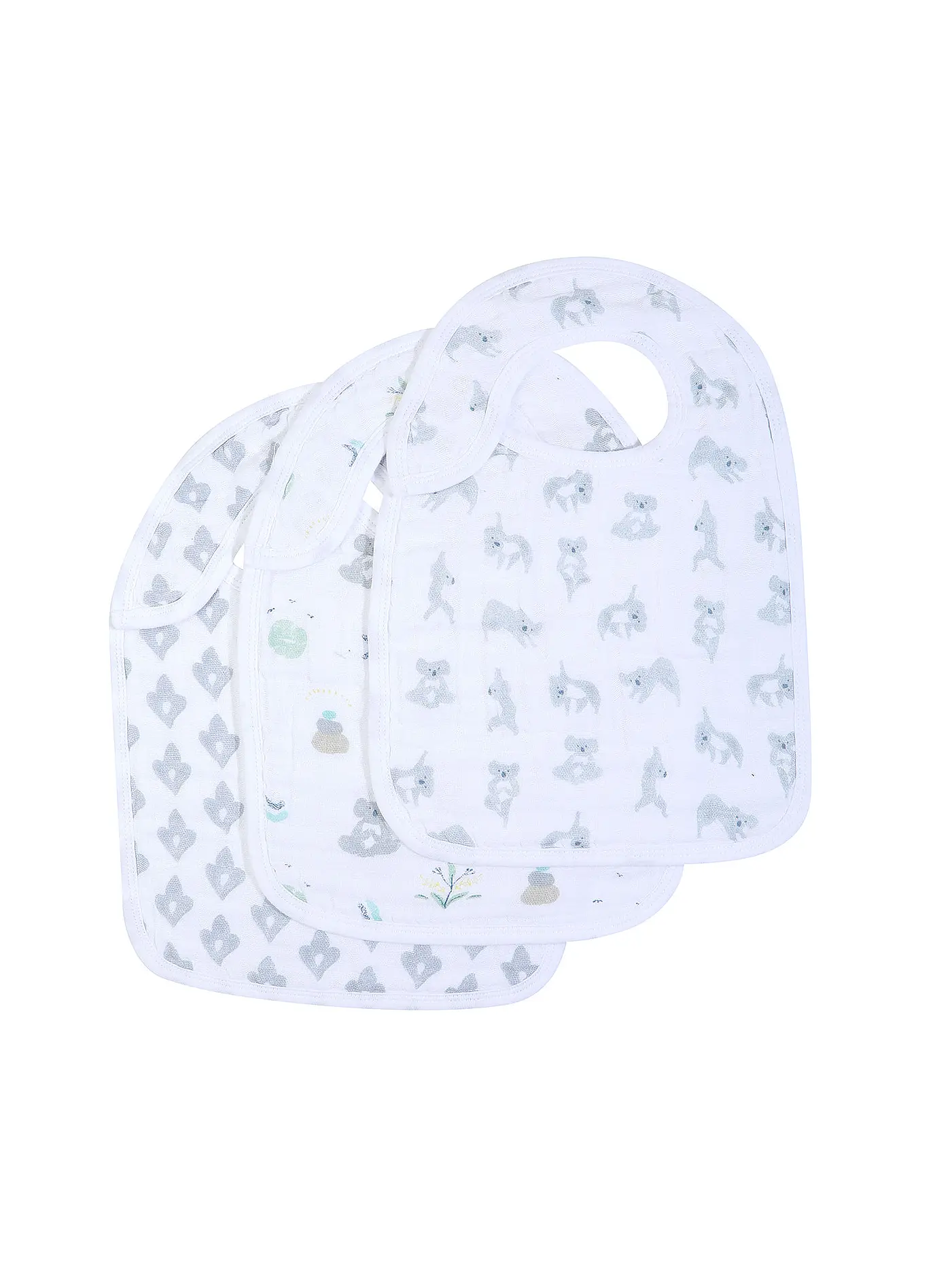 ADEN + ANAIS | Lätzchen Set Ma Fleur 3-er Pkg. | weiss